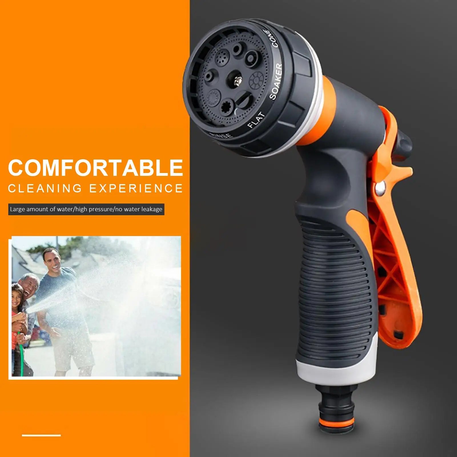 Multifunctional Garden Hose Spray Nozzle 8 Patterns Watering Sprayer