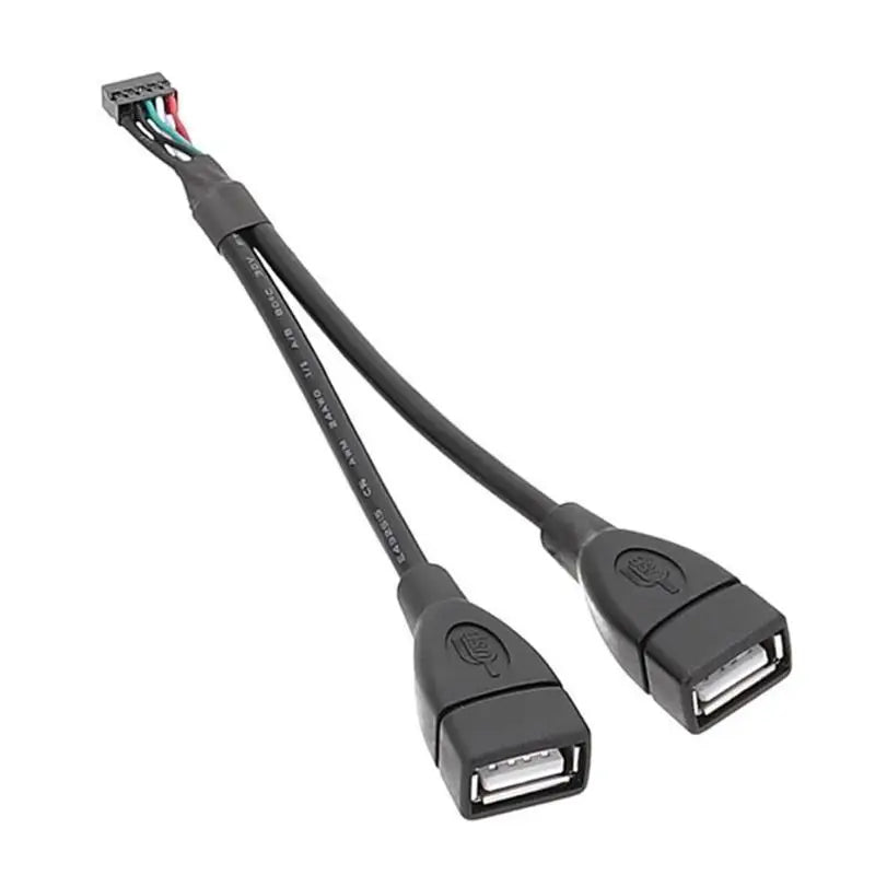 652F Two USB Front Panel Socket to Mainboard 9pin 10Pin Adapter Braided Shielding Zpaxo CN