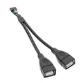 652F Two USB Front Panel Socket to Mainboard 9pin 10Pin Adapter Braided Shielding Zpaxo CN