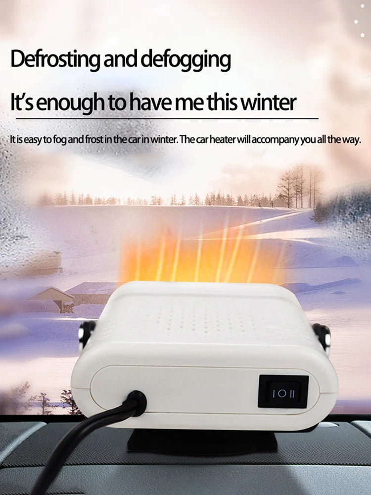 12V/24V Window Windshield Defogging Defrosting Heater Automatic Heater Non-slip Base for Car Camping Travel Winter Fast Heating Zpaxo
