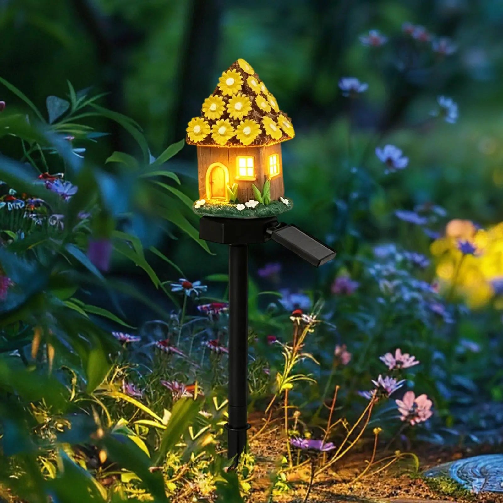 Solar Mushroom Lights Outside Auto Off Pathway Lamp Fairy Houses