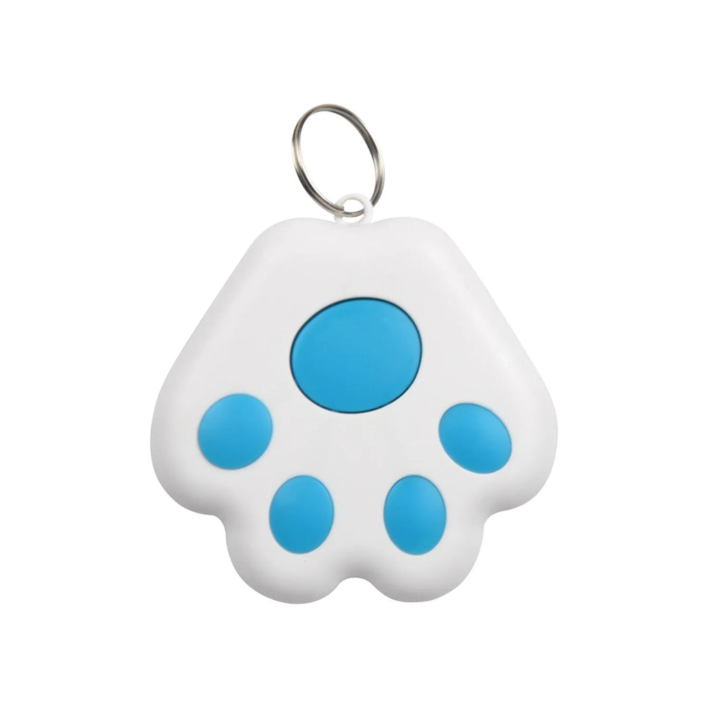 Cat Paw Shape Mini GPS Tracker Cat Dog Anti-Lost Tag Locator Pet Dog Articles Keychain Wallet Collar Tracking Device Accessories Zpaxo Blue