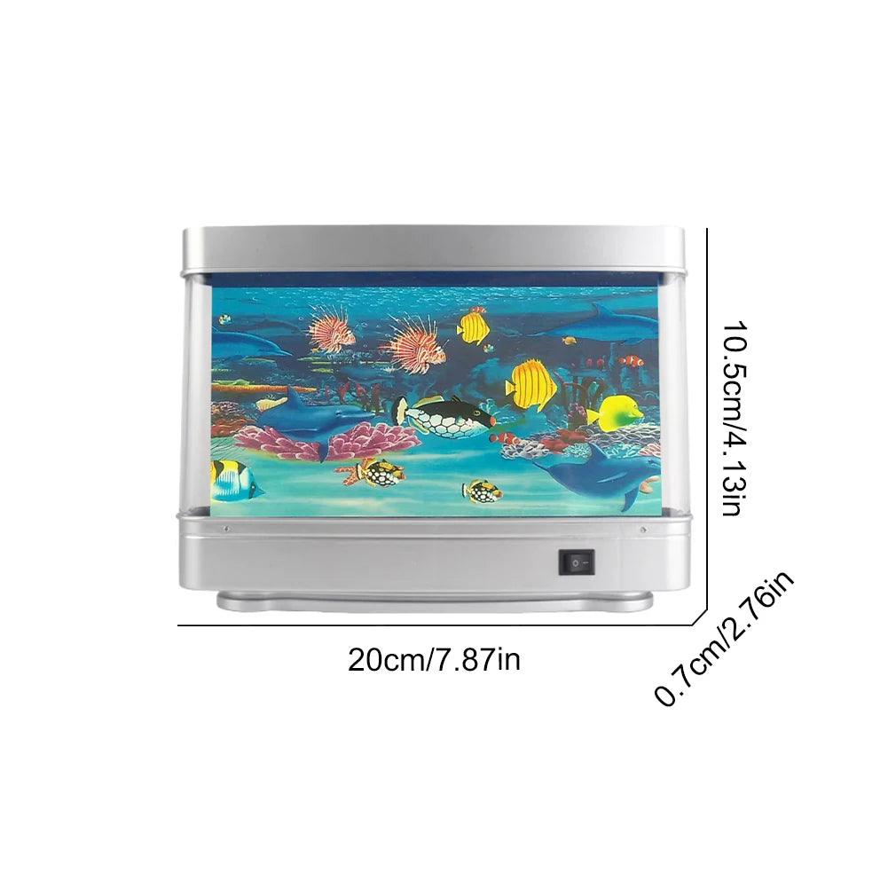 LED Artificial Aquarium Night Light Moving Fish Tropical Sensory Lamp Zpaxo UB