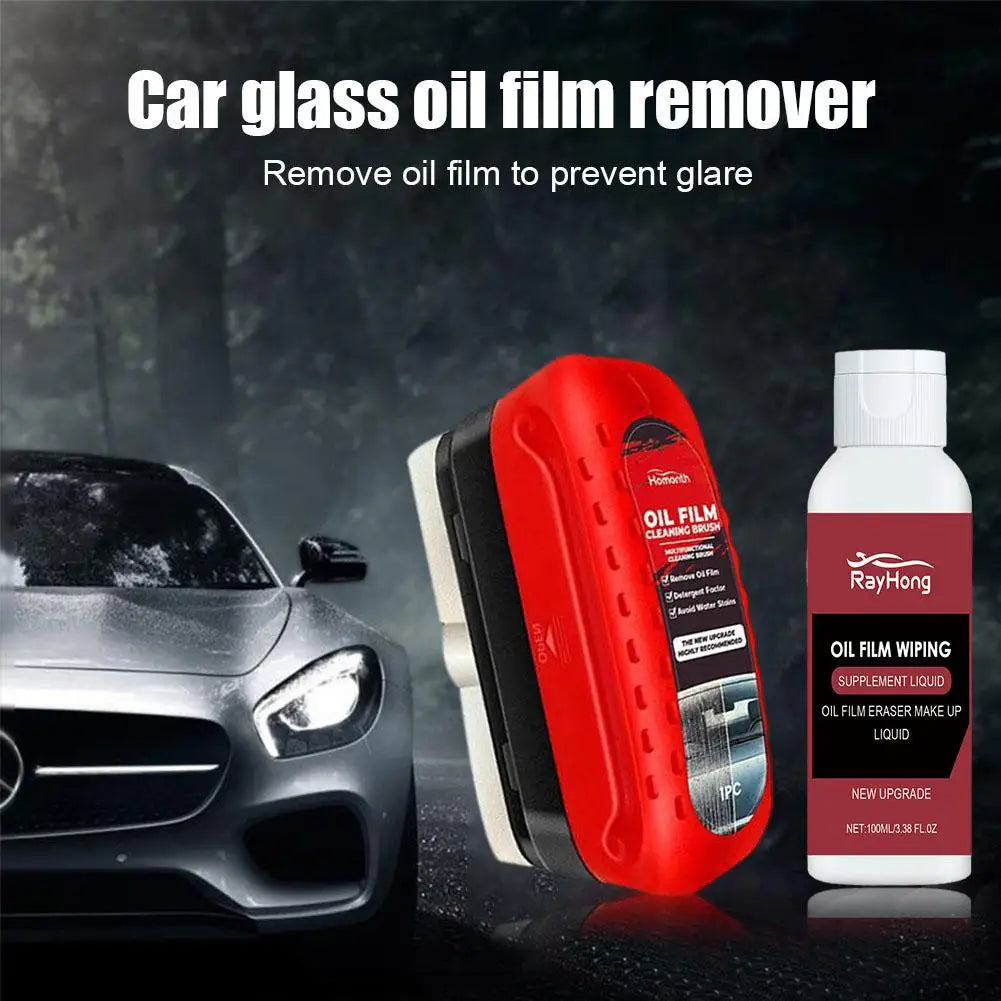 Auto Windshield Inner Glass Oil Film Remover Strong Dirt Cleaning Brush Restore Glass Luster Improve Driving Safety In Rainy Day Zpaxo