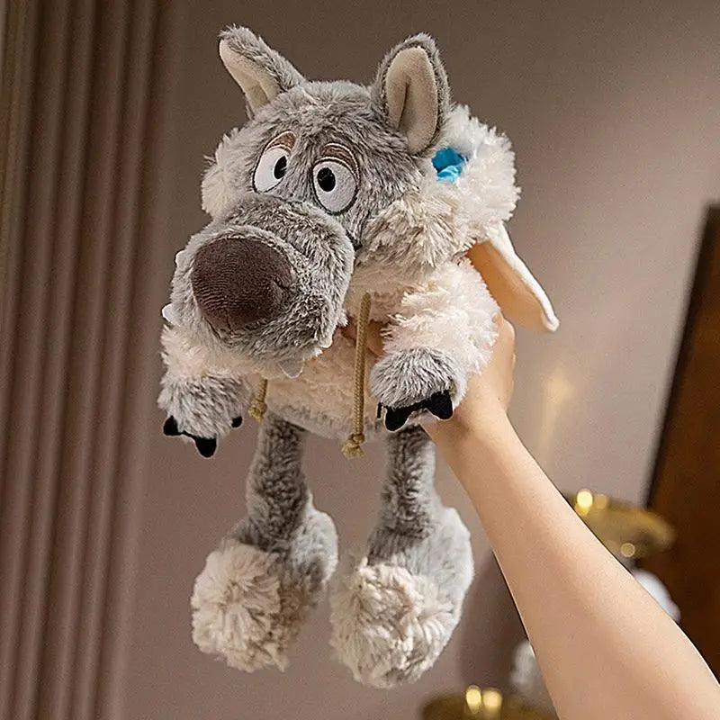 Stuffed Wolf Plush 11.8 Inches Stuffed Toy Sheep Clothing Huggable Dolls Soft Plush Collectible Home Decoration For Sofa Living Zpaxo