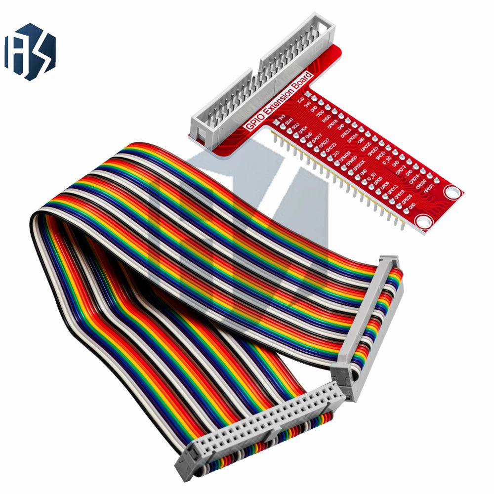 T-shaped GPIO Breakout Expansion Board 40-Pin Flat Ribbon Cable Zpaxo