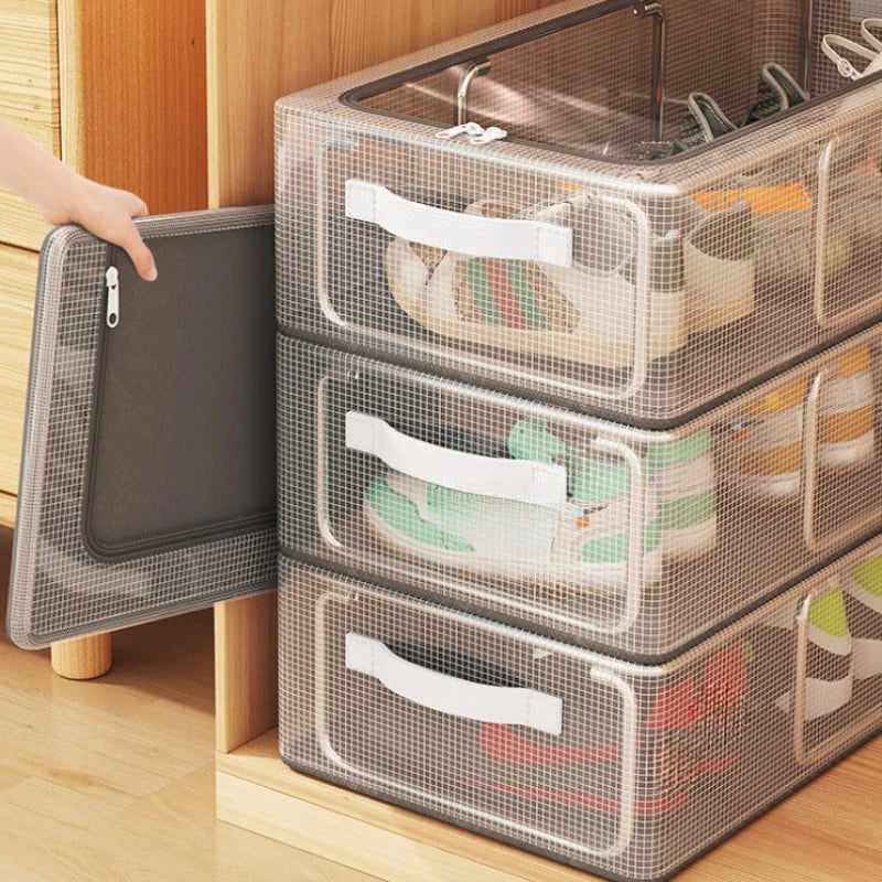 Transparent PVC Steel Frame Storage Box – Waterproof Organizer Storage Organizer Box Zpaxo