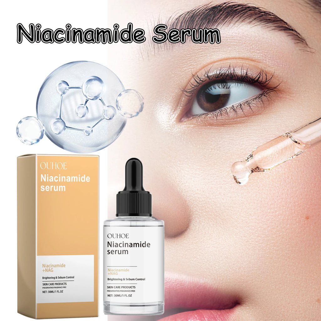 Ouhoe Brightening Face Serum Hydrating and Smoothing Improves Skin Texture 30ml No Irritation Gentle for Sensitive Dry Oily Skin Zpaxo
