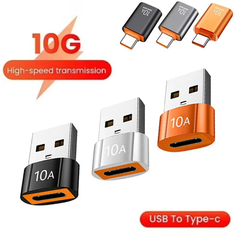 6pcs 10A OTG USB 3.0 To Type C Adapter USB Female To Type c Male Fast Charging Converter USB to Type C OTG For Xiaomi Laptop PC Zpaxo