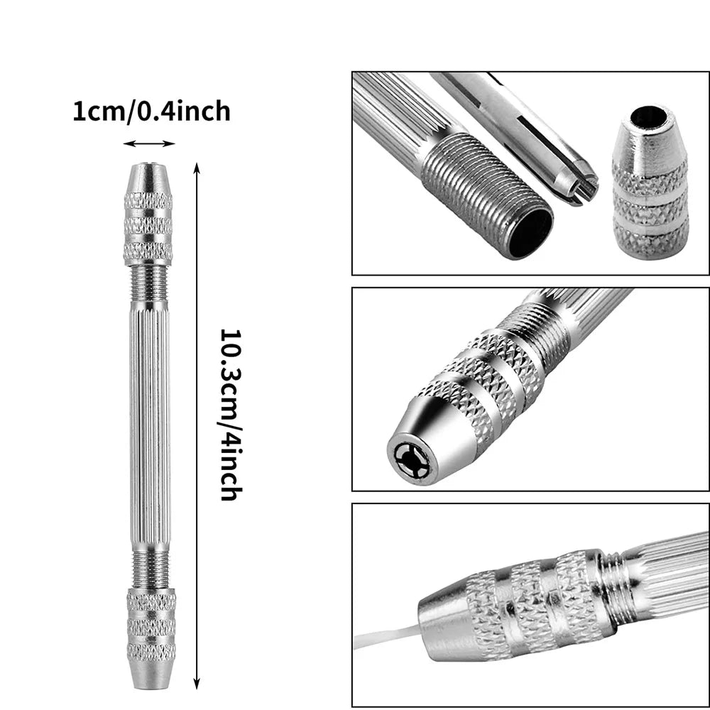 Double-Head Hand Drill Wire Twisting Tool – 0.8–3.0mm Jewelry Making