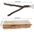 2/10pcs Natural Wood Bird Standing for Parrot Bird Perches Stick Parrot Stand Platform Wooden Exercise Climbing Paw Grinding Zpaxo 2pcs
