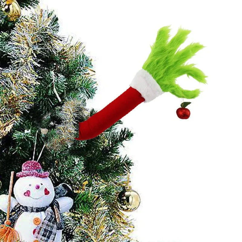 Holiday Christmas Tree Decorations Green Fur Monster Arms Home Decor Christmas Atmosphere Greenwich Doll Parties Fun Arms Zpaxo