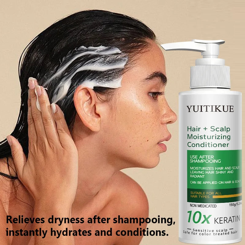 YUITIKUE Keratin Conditioner for Dry Hair – Biotin & Hyaluronic Hair Conditioner Zpaxo
