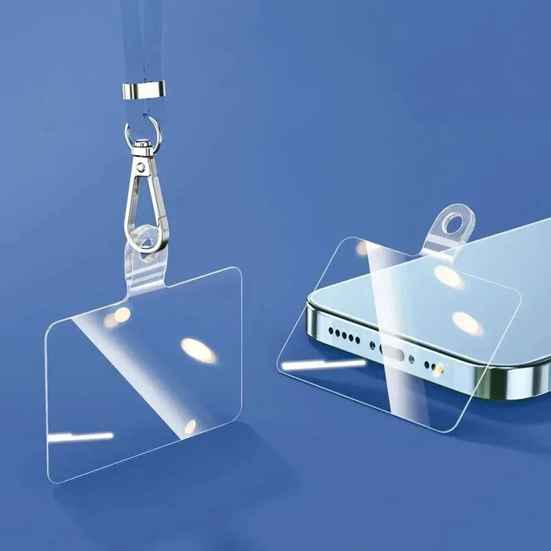 Transparent Phone Lanyard Patch Card | TPU Strap Connector