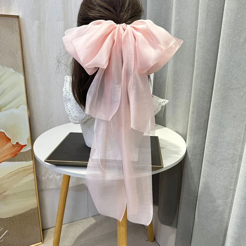 Fairy Bow Hair Clip Girls Princess Sweet Spring Hairpin High-end