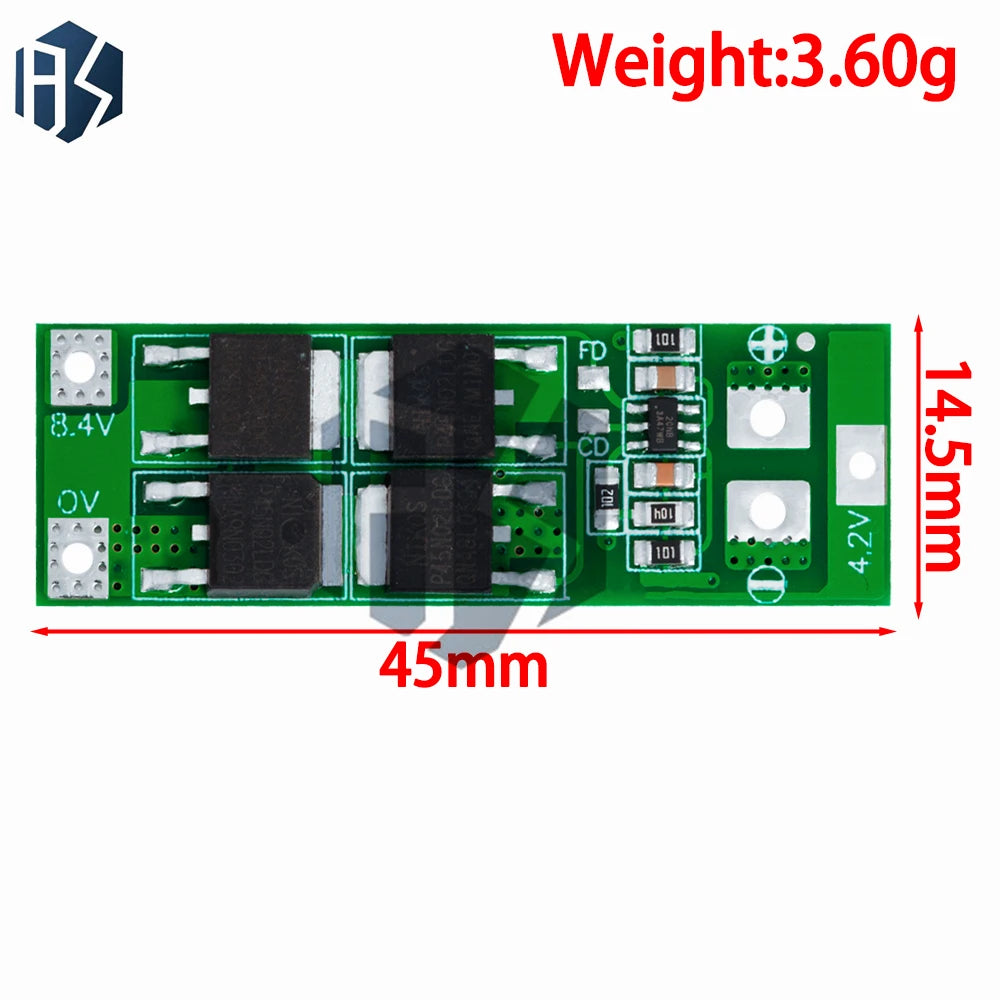2S 20A 7 4V 8 18650 Lithium Battery Protection Board BMS Standard Zpaxo