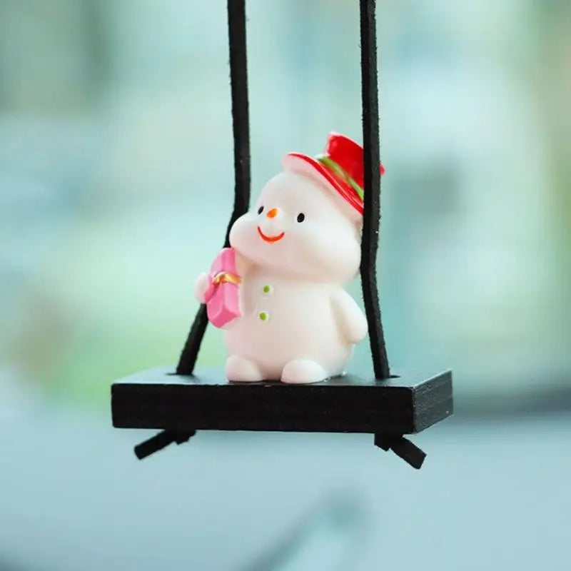Easy Install Santa Swing Car Hanging Decoration Ornament Christmas