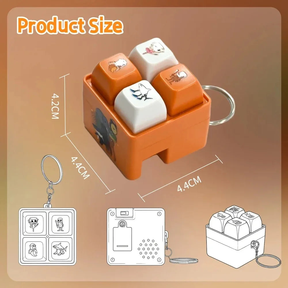 San Hai Jing Four-key Adult Relaxation Toy Four-button Keychain Funny