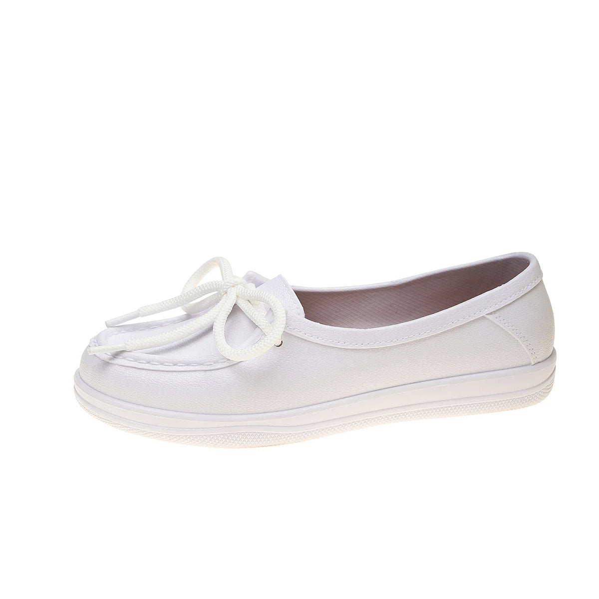 2026 Spring Autumn Shallow Mouth Casual Thick Soled Single Shoes Zpaxo WHITE 36