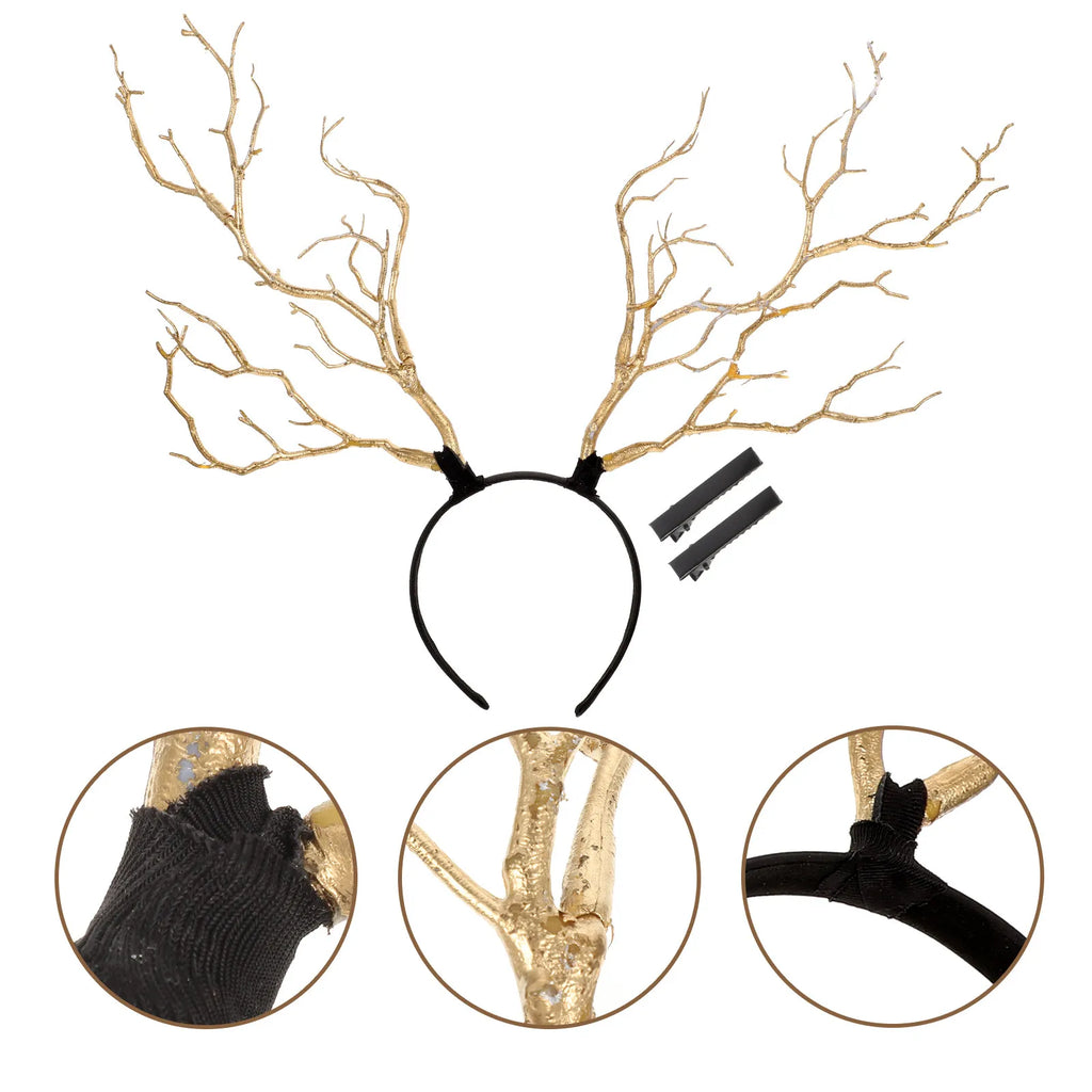 Antler Hair Hoops Deer Horn Headband Branch Christmas Festival Party