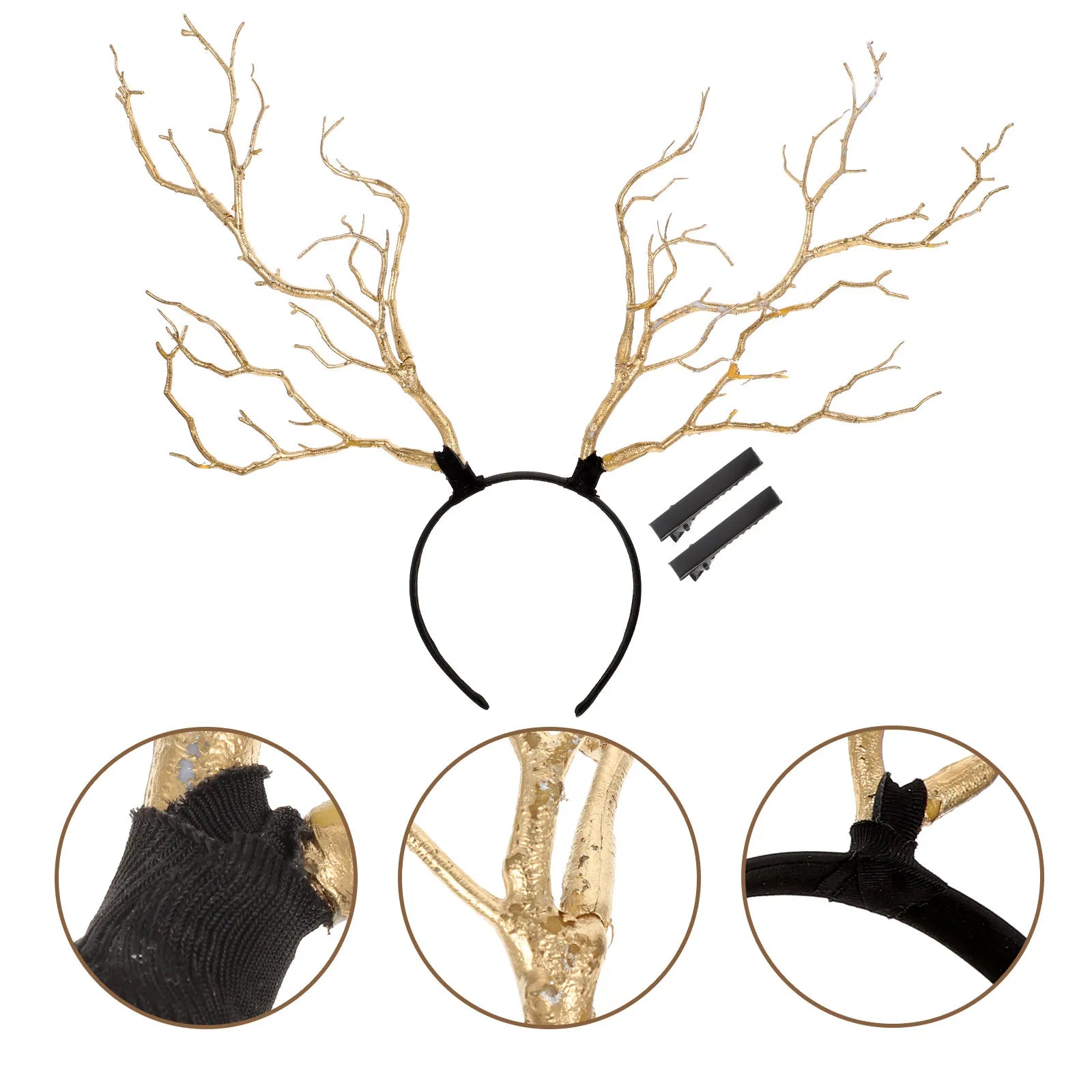 Antler Hair Hoops Deer Horn Headband Branch Christmas Festival Party