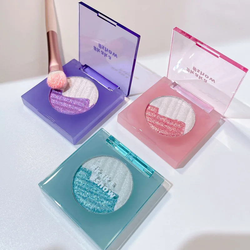 Gloss Chameleon Highlight Palette Aurora Purple Fine Glitter Eyeshaow
