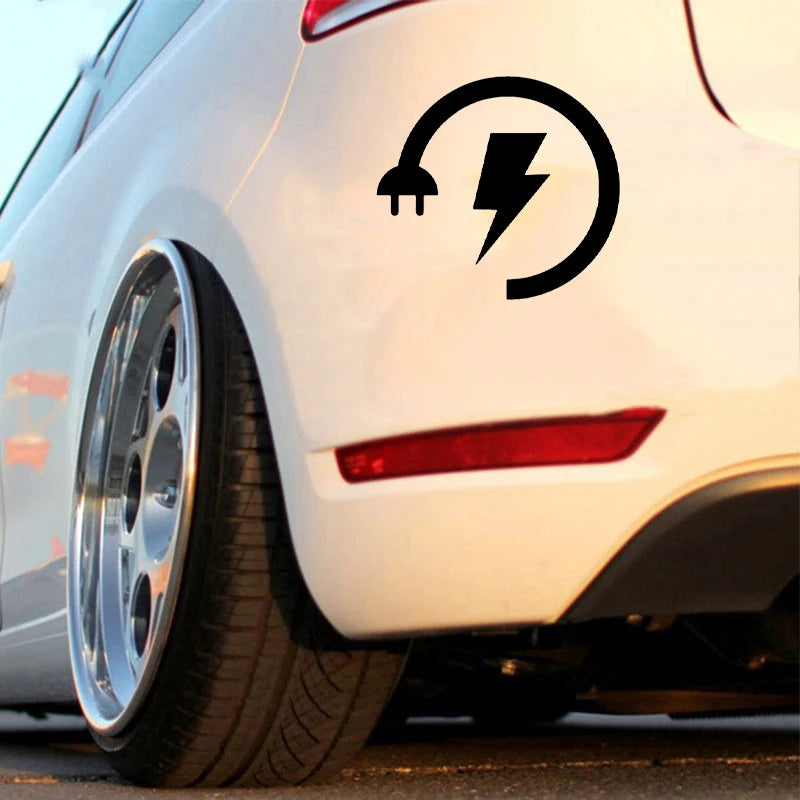 Electric Plug Shape Fashion Car Sticker Bumper Windshield Auto Decal Motorcycle Laptop Waterproof Truck Automobile Vehicles Zpaxo