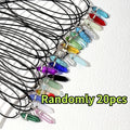 10 Hexagon Pillar Natural Stone Glass Pendant Colorful Column Charms
