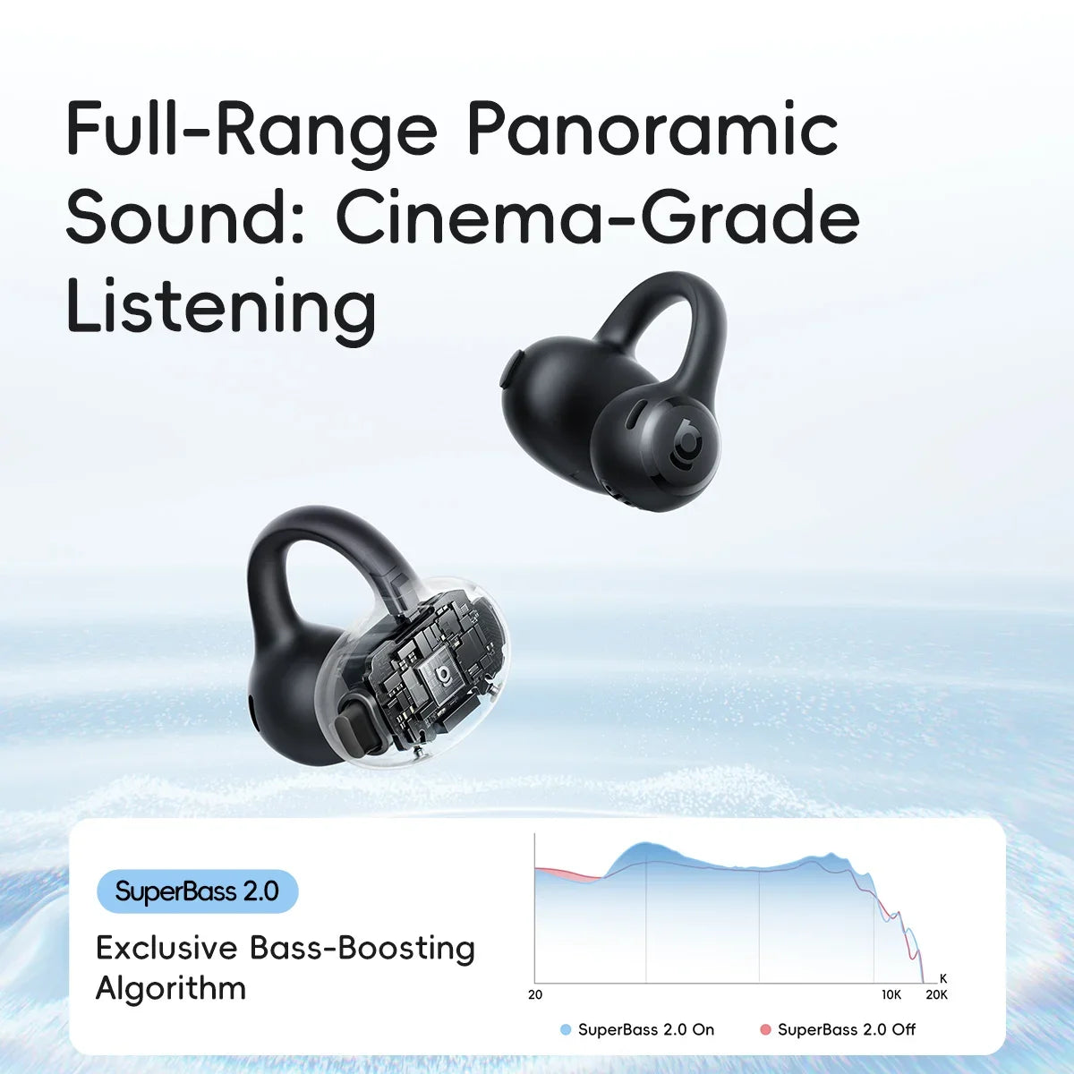 Baseus Bass BC1 Lite Open Ear Earbuds Clip-on Headphones Open-ring