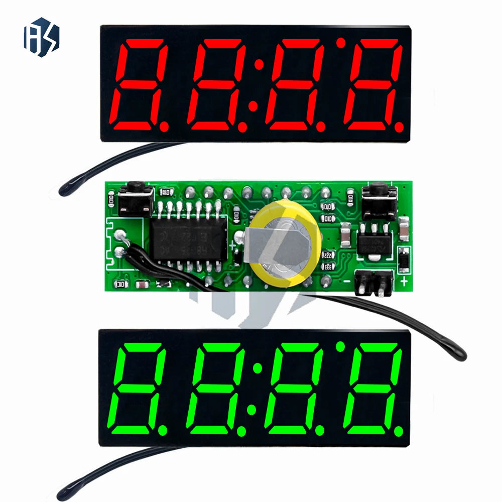 RX8025T 3-in-1 LED Display Module Digital Clock Thermometer Voltmeter Zpaxo