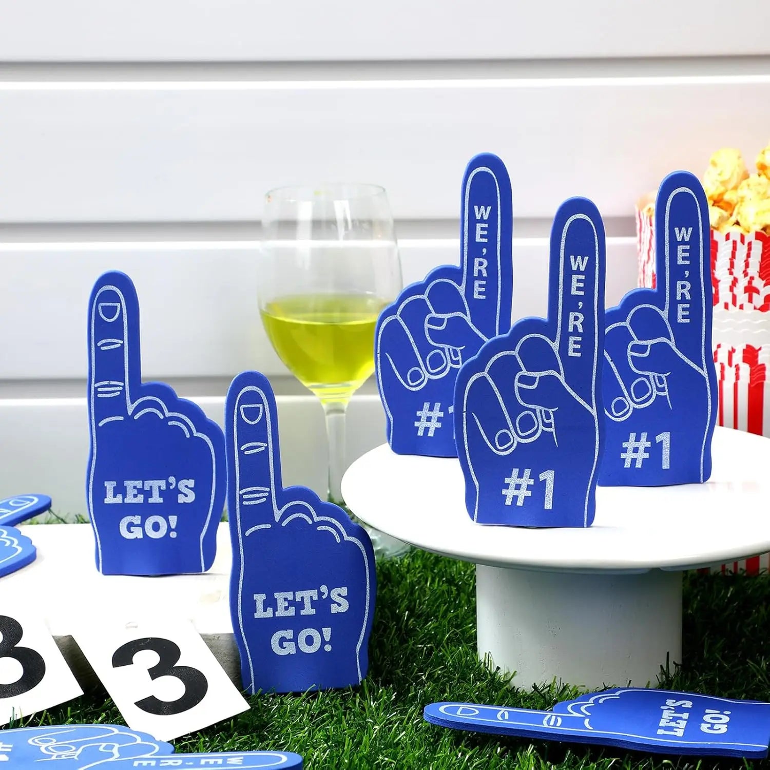 Mini Foam Finger Fan Props We're 1 Sports Themed Party Supplies Zpaxo