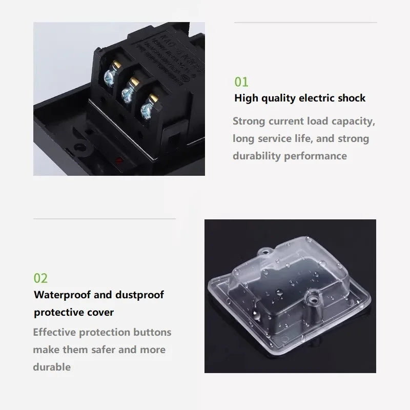 Waterproof Push Button Switch OFF Mechanical Equipment Control