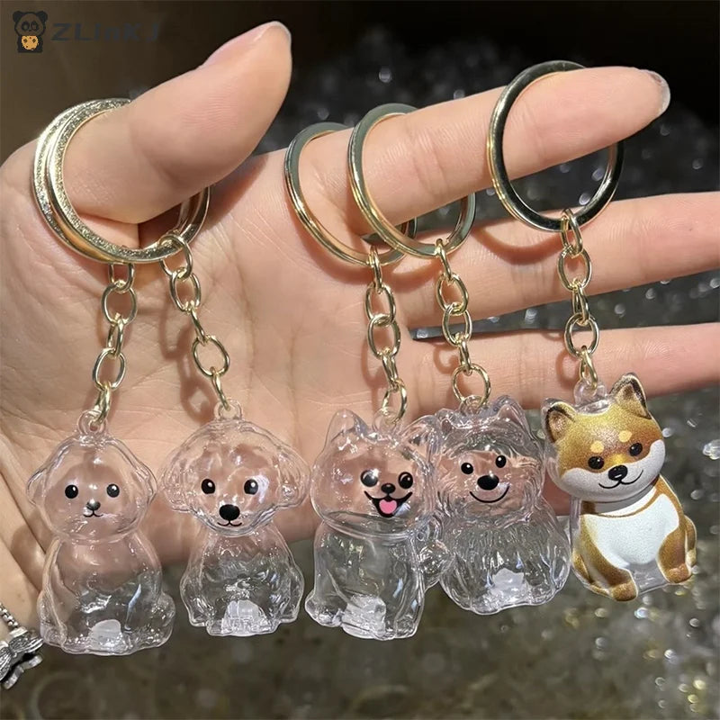 ▶1Pc Clear Puppy Hair Memorial Keepsake Capsule Pet's Dog Fur Container DIY Pendant Keychain Decor Pet Lovers Home Display Gifts Zpaxo