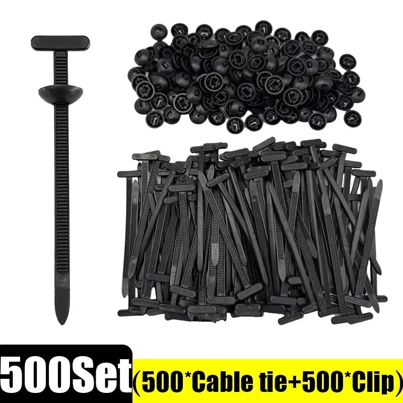 Multi-Purpose Nylon Zip Ties Car Engine Guards Underbody Panel Fastener Clip Screw Replacement Heavy Duty Self-locking Cable Tie Zpaxo 500set- (1000pcs)