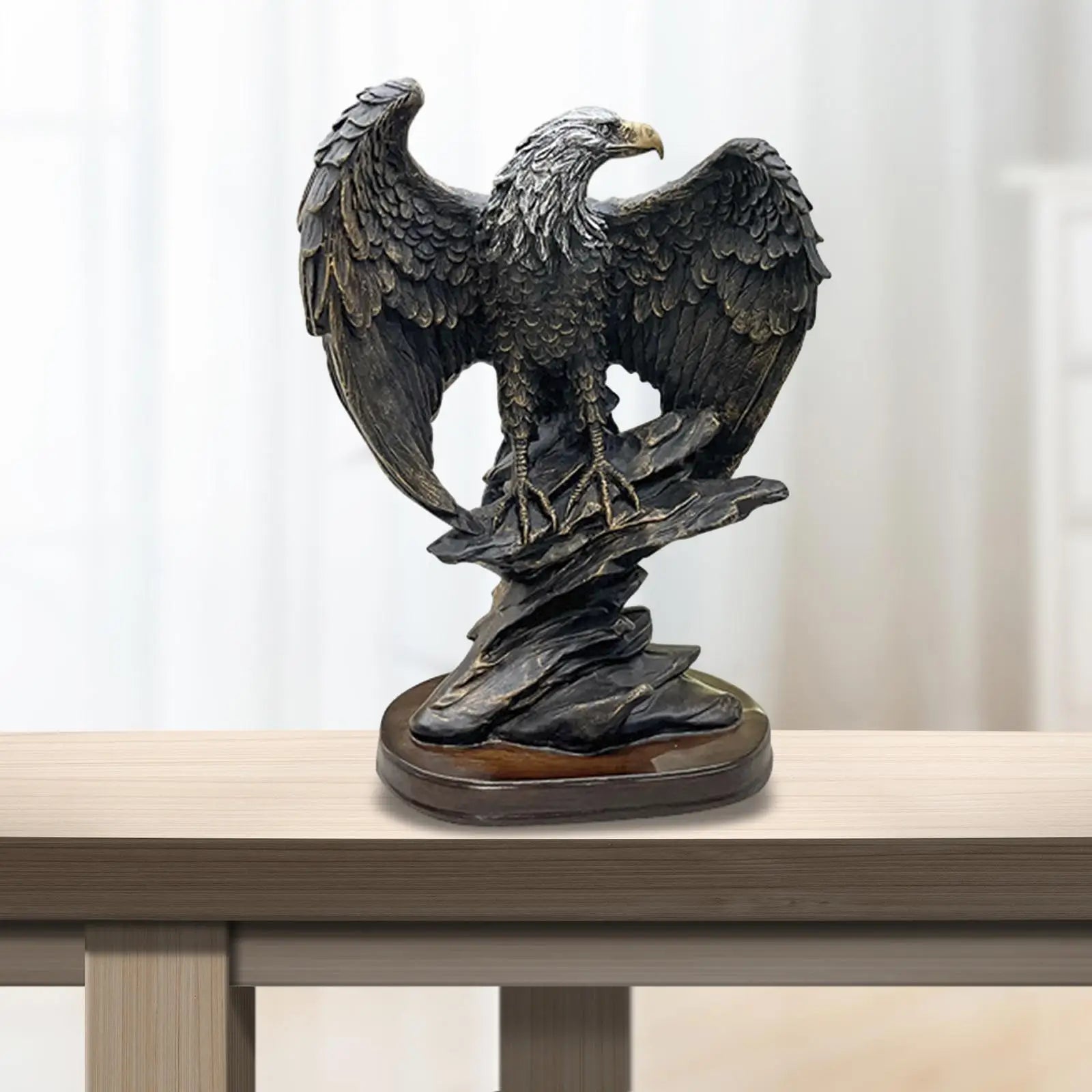 Polyresin Eagle Statue – Decorative Animal Sculpture Figurine Decorative Figurine Zpaxo