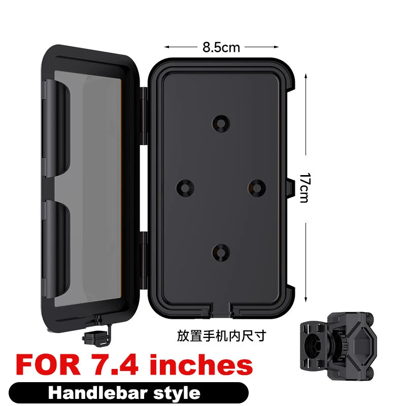 Waterproof Motorcycle Phone Holder Handlebar Mount Bag