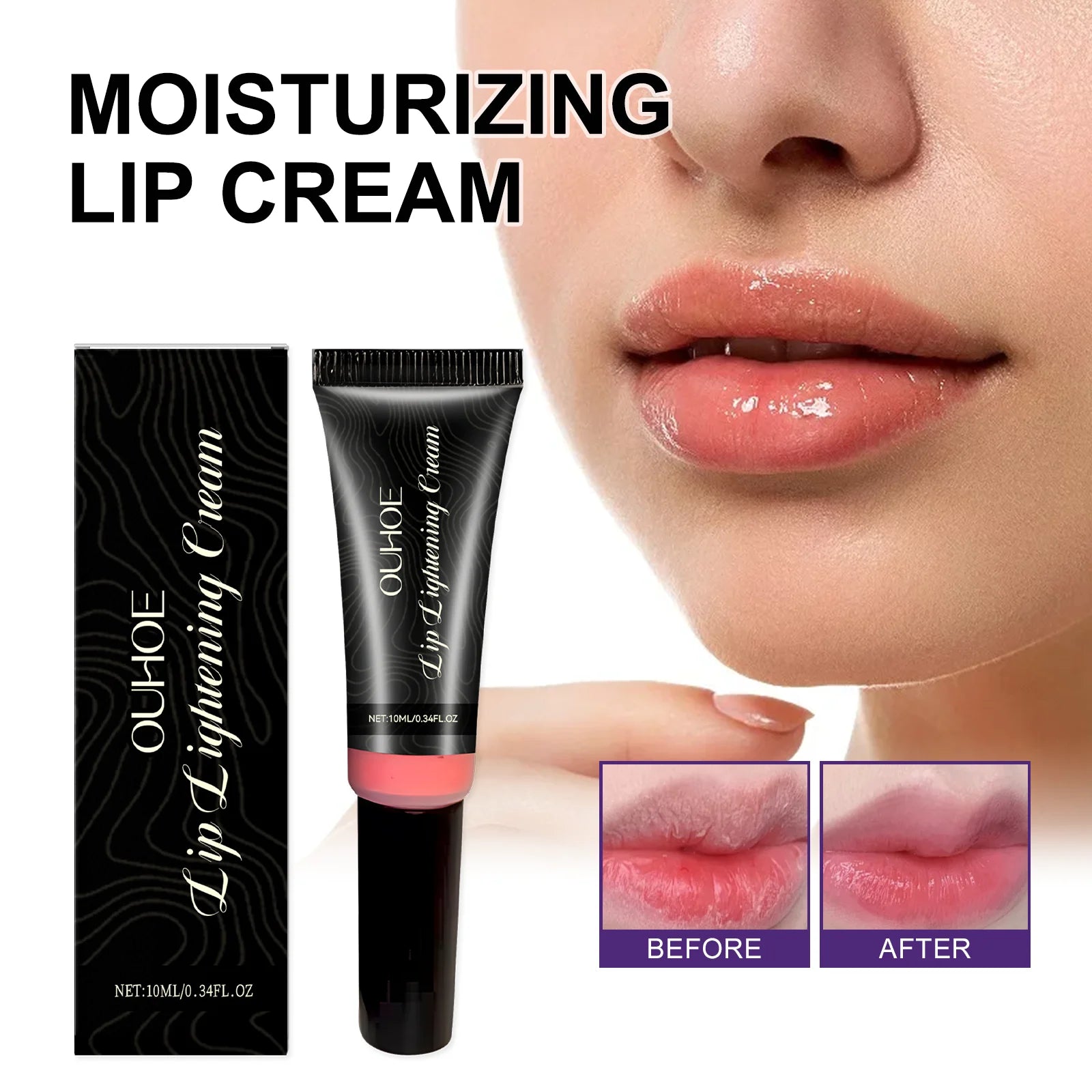 Lip Brightening Balm Moisturizing Care Long Lasting Hydration Smooth Lip Non Drying Non Irritating Safe for Dry Chapped Lip 10ml Zpaxo