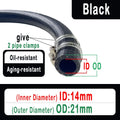 NBR Oil-Resistant Fuel Hose 4–14mm ID + Pipe Clamps | 1m Automotive Fuel Hose Zpaxo ID 14MM - OD 21MM