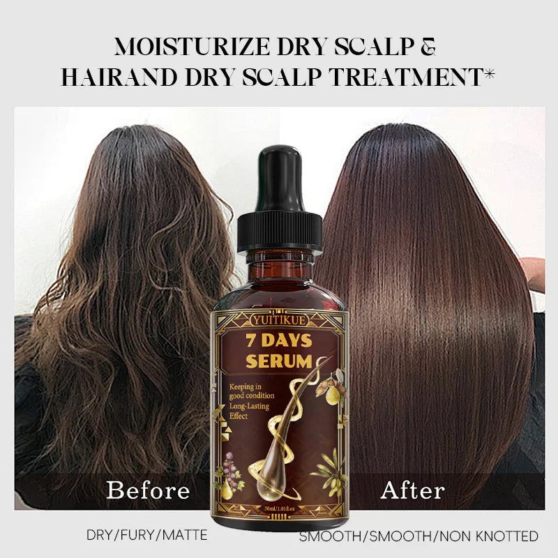 YUITIKUE 7-Day Hair Care Essence – Nourish Dry Dull Hair Hair Care Essence Zpaxo