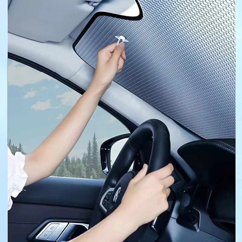 Car Sunshade Front Shield Sun Protection Heat Insulation Car Shield Windshield Plate Cover Front Rear Sun Shade UV Portection Zpaxo