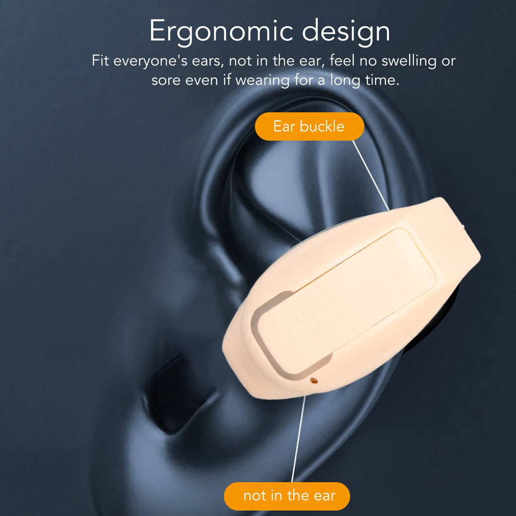Wireless Earbuds Bluetooth 5 3 Single Ear Clip Lightweight Ergonomic