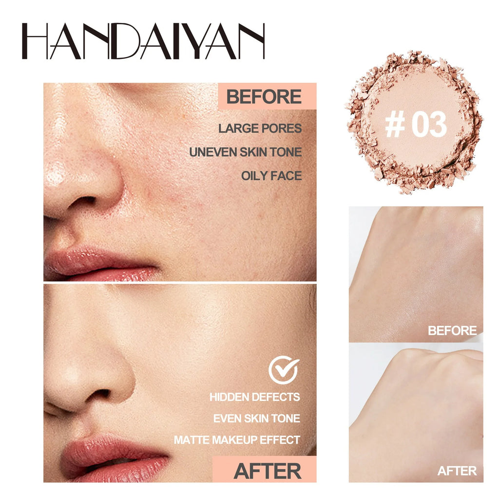 8 Colors Matte Face Pressed Powder 24 Hours Oil Control Natural