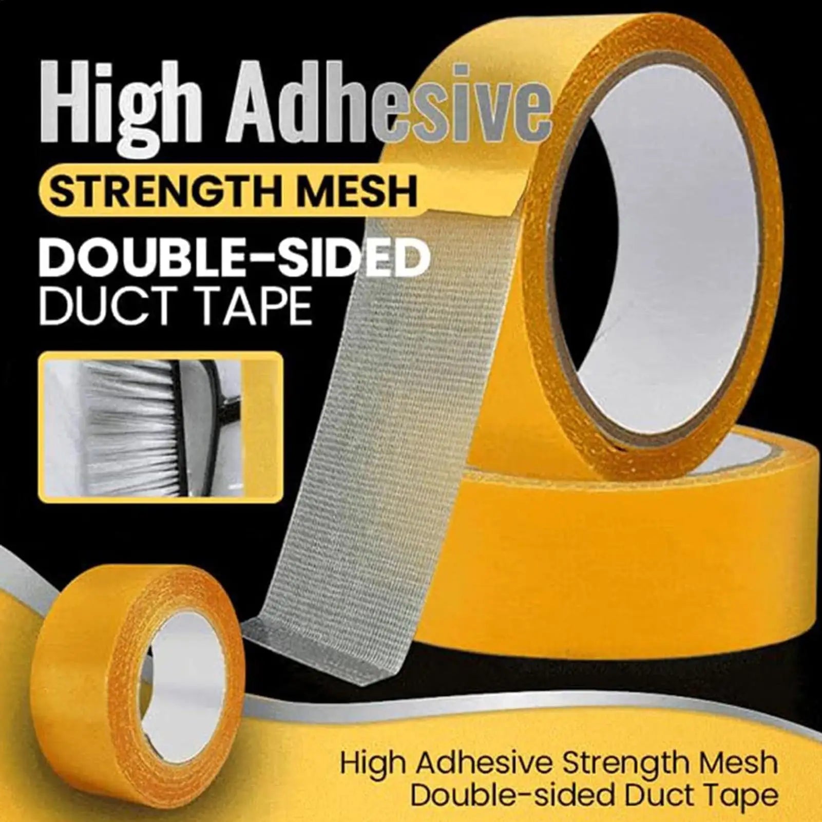 Double Sided Tape Mesh Adhesive Heavy Duty Removable Tear Resistant