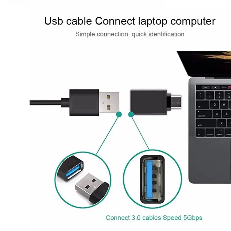 Mini USB 3 1 C Male 0 Female Adapter OTG Cable Macbook Mobile Zpaxo