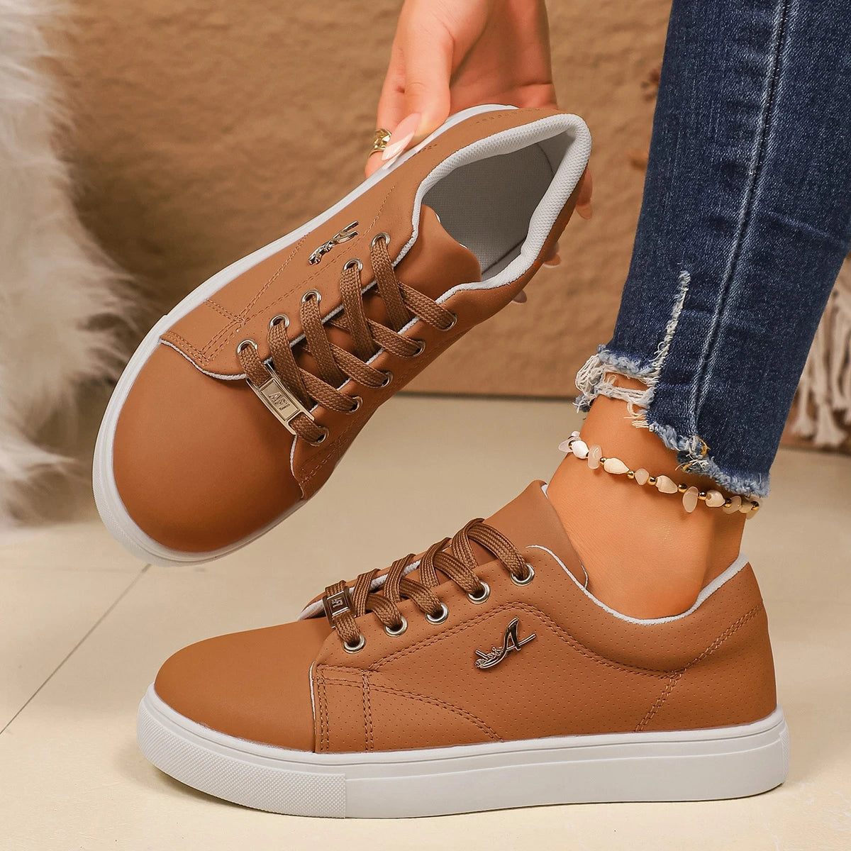 Women Sneakers Trend Soft Sole Walking Sneakers Spring Autumn Fashion Breathable Shoes Woman Comfortable Casual Sneakers Women Zpaxo