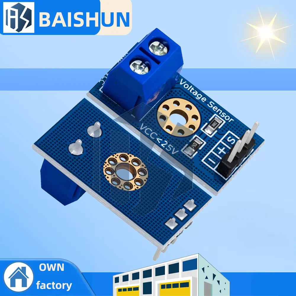 0-25V DC Voltage Detection Module Wide Range Monitoring Sensor Zpaxo