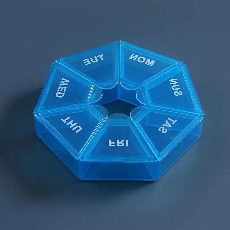 7-Day Portable Pill Organizer – Weekly Medicine Case | 3-Pack