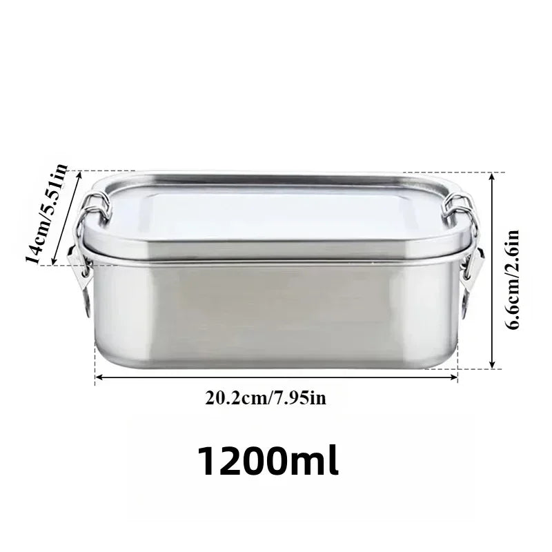 Stainless Steel Leak-Proof Bento Lunch Box – Kids & Adults Bento Lunch Box Zpaxo 1200ml 1PC