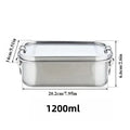 Stainless Steel Leak-Proof Bento Lunch Box – Kids & Adults Bento Lunch Box Zpaxo 1200ml 1PC