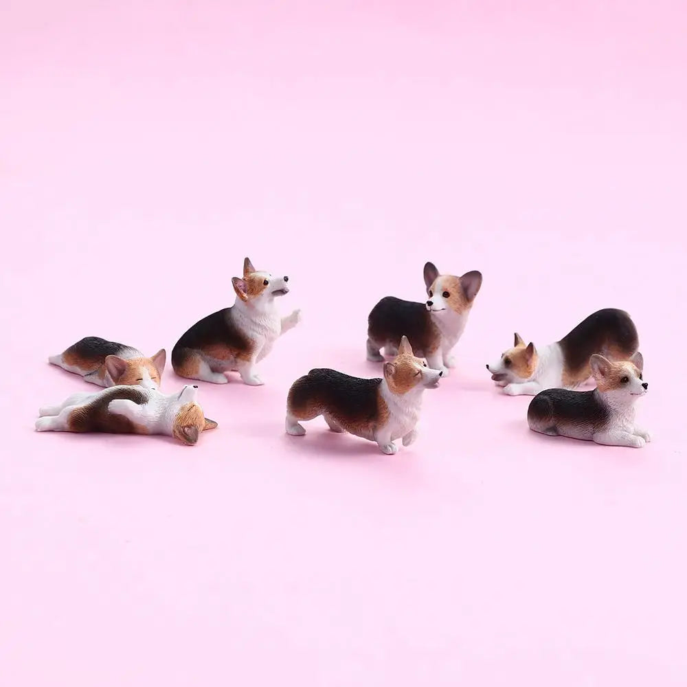 Auto Decoration Dog Doll Children's Resin Figures Mini Animal Car Zpaxo